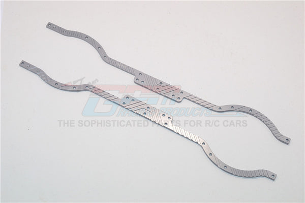 Thunder Tiger Kaiser XS Aluminum Frame From Front To Back Full Length - 2 Pcs Set Gray Silver