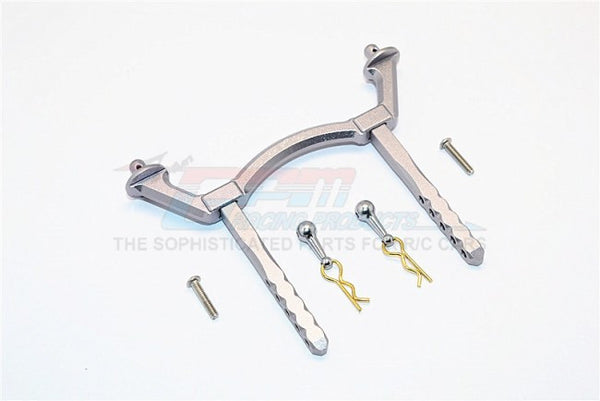 Thunder Tiger Kaiser XS Aluminum Rear Body Post Mount - 1 Set Gray Silver