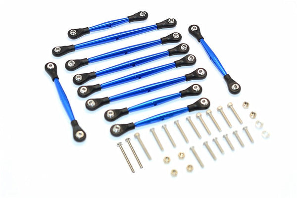 Thunder Tiger Kaiser XS Aluminum Link Parts & Sterring Rod - 10Pcs Set Blue