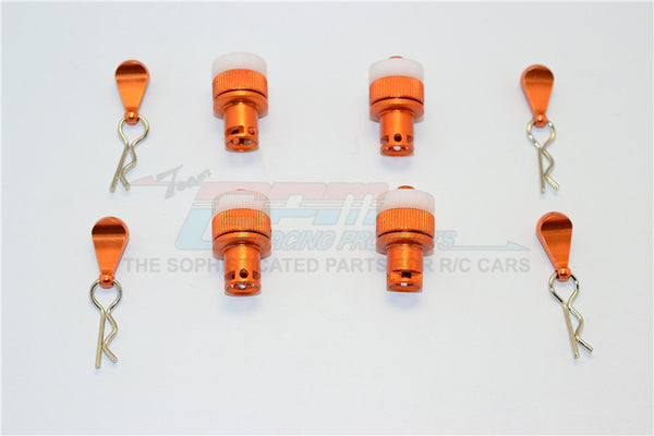 Thunder Tiger Kaiser XS Aluminum Front & Rear Magnet Body Mount - 1 Set Orange