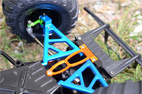 Amortisseur Avant Réglable En Aluminium Pour Tamiya Lunch Box 1/12 - Kit Avec Support De Protection - Noir - 12