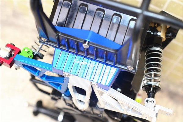 Aluminium Rear Adjustable Spring Damper (75mm) & Protector Mount Suitable for 1/12 Tamiya Lunch Box - Blue