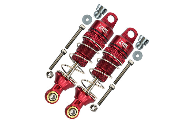 Losi 1/18 Mini-T 2.0 2WD Stadium Truck Aluminum Front Spring Dampers (50mm) - 2Pc Set Red