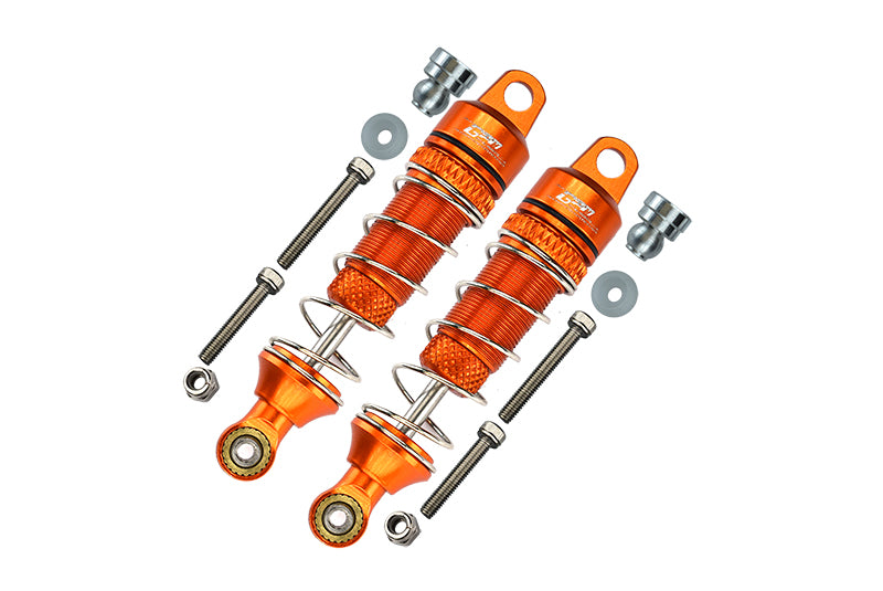 Losi 1/18 Mini-T 2.0 2WD Stadium Truck Aluminum Rear Spring Dampers (60mm) - 2Pc Set Orange
