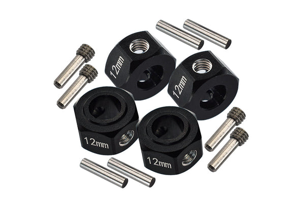 Losi 1/8 LMT 4WD Solid Axle Monster Truck LOS04022 Aluminum 6061-T6 Hex Adapter (12mmx8mm) - Black