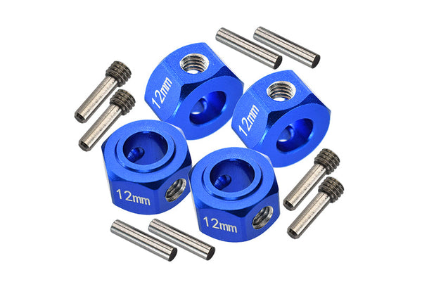 Losi 1/8 LMT 4WD Solid Axle Monster Truck LOS04022 Aluminum 6061-T6 Hex Adapter (12mmx8mm) - Blue