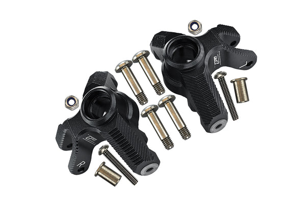 Aluminum Front Knuckle Arm For Losi 1:8 LMT 4WD Solid Axle Monster Truck LOS04022 / LMT Mega Truck Brushless LOS04024 / LMT Grave Digger / Son-uva Digger LOS04021 Upgrades - 12Pc Set Black