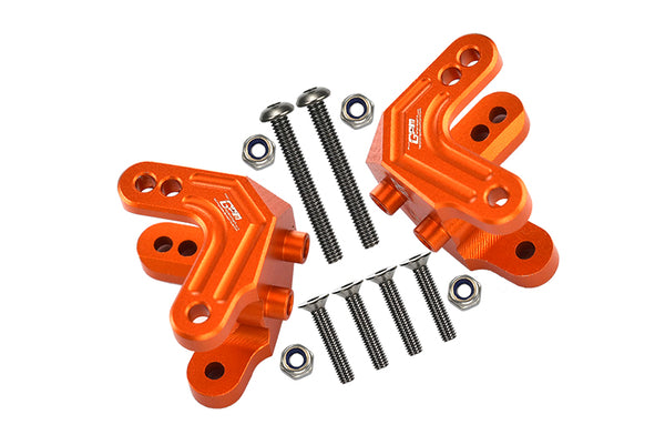 Aluminum Front Or Rear Shock Mount For Losi 1:8 LMT 4WD Solid Axle Monster Truck LOS04022 / LMT Mega Truck Brushless LOS04024 / LMT Grave Digger / Son-uva Digger LOS04021 Upgrades - 2Pc Set Orange