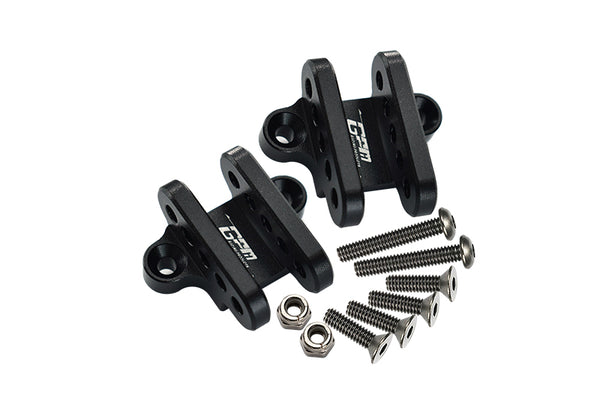 Aluminum Front Or Rear Lower Shock Mount For Losi 1:8 LMT 4WD Solid Axle Monster Truck LOS04022 / Mega Truck Brushless LOS04024 / LMT Grave Digger / Son-uva Digger LOS04021 Upgrades - 10Pc Set Black