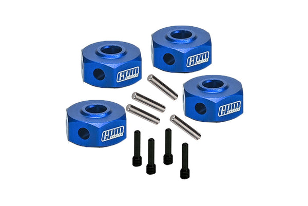 Aluminum 7075 Hex Adapters (12mm) For Losi 1/18 Mini LMT 4X4 Brushed Monster Truck RTR-LOS01026 Upgrade Parts - Blue