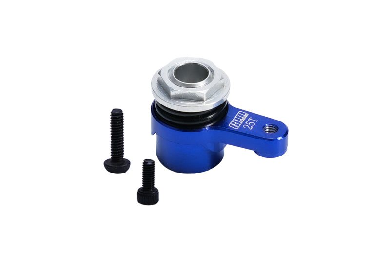 Aluminum 7075 25T Servo Horn With Built-In Spring For Losi 1/18 Mini LMT 4X4 Brushed Monster Truck RTR-LOS01026 Upgrade Parts - Blue