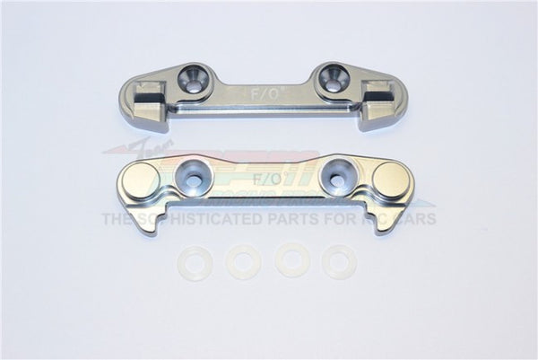 Team Losi 5ive-T Aluminum 7075 Front Arm Bulk (0 Degree) - 2Pcs Gray Silver