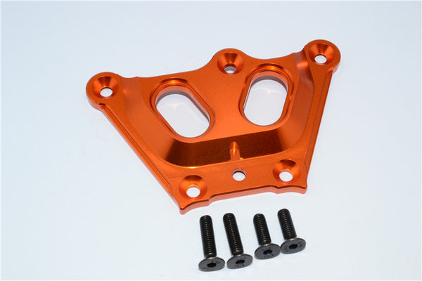 Team Losi 5ive-T Aluminum 7075 Front Top Chassis Brace - 1Pc Orange