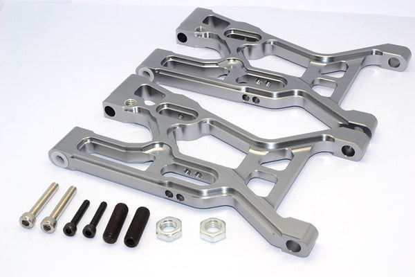 Team Losi 5ive-T Aluminum 7075 Front Suspension Arm - 1Pr Gray Silver