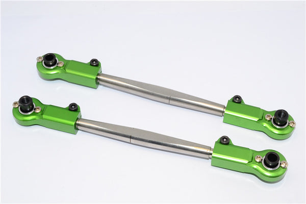 Team Losi 5ive-T Steel Rear Upper Arm With Aluminum Rod End (Tie Rod Design) - 1Pr Green