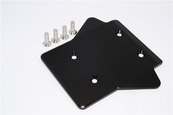 Team Losi 5ive-T Aluminum 7075 Rear Gear Box Protector - 1Pc Black