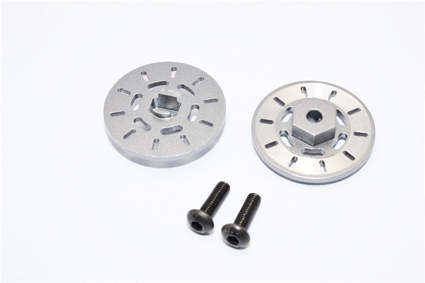 Traxxas Latrax Rally Aluminum Brake Disk Hex Adapter (+1mm) - 2Pcs Set Gray Silver
