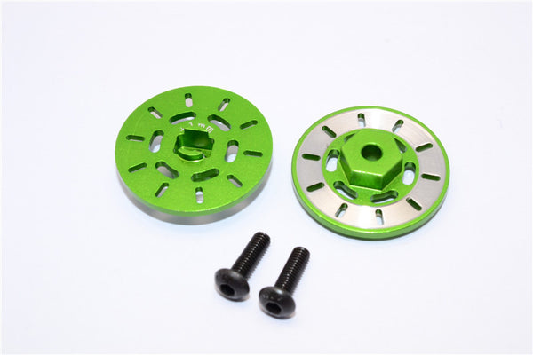Traxxas Latrax Rally Aluminum Brake Disk Hex Adapter (+1mm) - 2Pcs Set Green