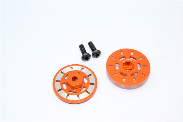 Traxxas Latrax Rally Aluminum Brake Disk Hex Adapter (+3mm) - 2 Pcs Set Orange