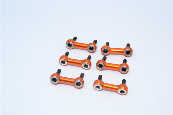 Traxxas Latrax Rally Aluminum Tie Rod (-0.5 Degree) - 6Pcs Set Orange