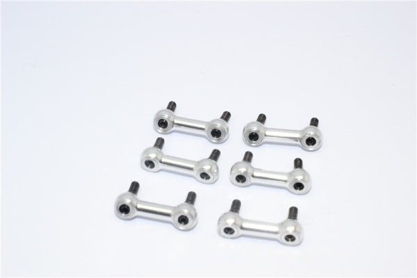 Traxxas Latrax Rally Aluminum Tie Rod (-0.5 Degree) - 6Pcs Set Silver