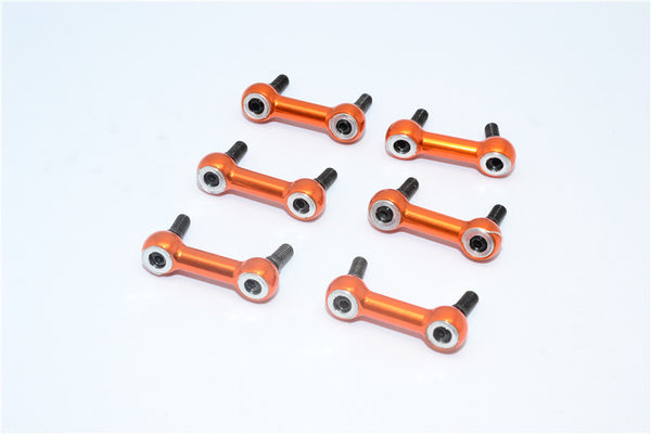 Traxxas Latrax Rally Aluminum Tie Rod (0 Degree) - 6Pcs Set Orange