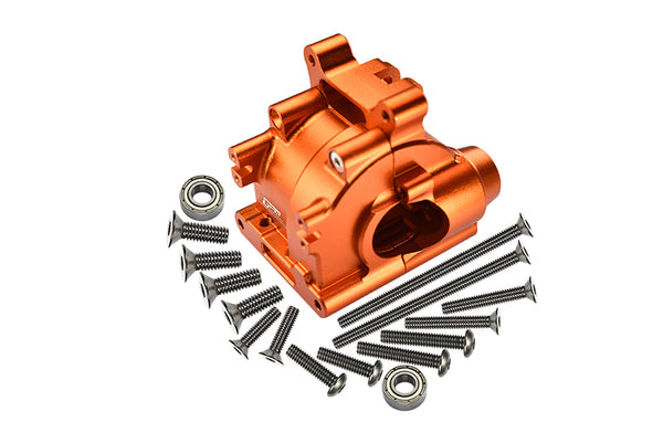Losi 1:10 Lasernut U4 Tenacity LOS03028 / Tenacity DB Pro LOS03027V2 Upgrade Parts Aluminum Rear Gear Box - 18Pc Set Orange