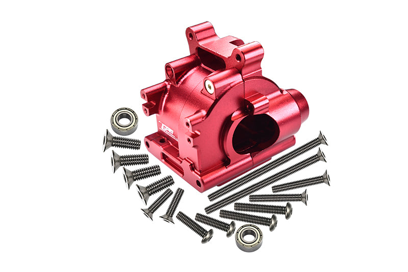 Losi 1:10 Lasernut U4 Tenacity LOS03028 / Tenacity DB Pro LOS03027V2 Upgrade Parts Aluminum Rear Gear Box - 18Pc Set Red