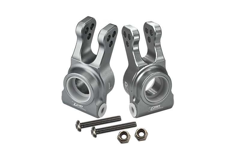 Losi 1:10 Lasernut U4 Tenacity LOS03028 / Tenacity DB Pro LOS03027V2 Upgrade Parts Aluminum Rear Knuckle Arm - 6Pc Set Silver