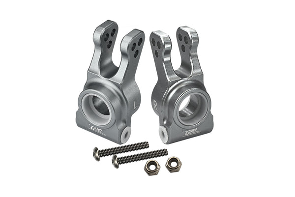 Losi 1:10 Lasernut U4 Tenacity LOS03028 / Tenacity DB Pro LOS03027V2 Upgrade Parts Aluminum Rear Knuckle Arm - 6Pc Set Silver