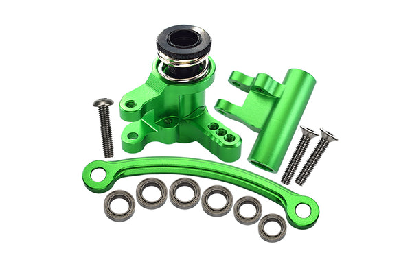 Losi 1:10 Lasernut U4 Tenacity LOS03028 / Tenacity DB Pro LOS03027V2 Upgrade Parts Aluminum Steering Assembly - 12Pc Set Green