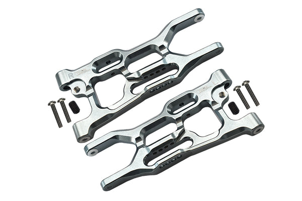 Losi 1:10 Lasernut U4 Tenacity LOS03028 / Tenacity DB Pro LOS03027V2 Upgrade Parts Aluminum Rear Lower Arms - 8Pc Set Silver