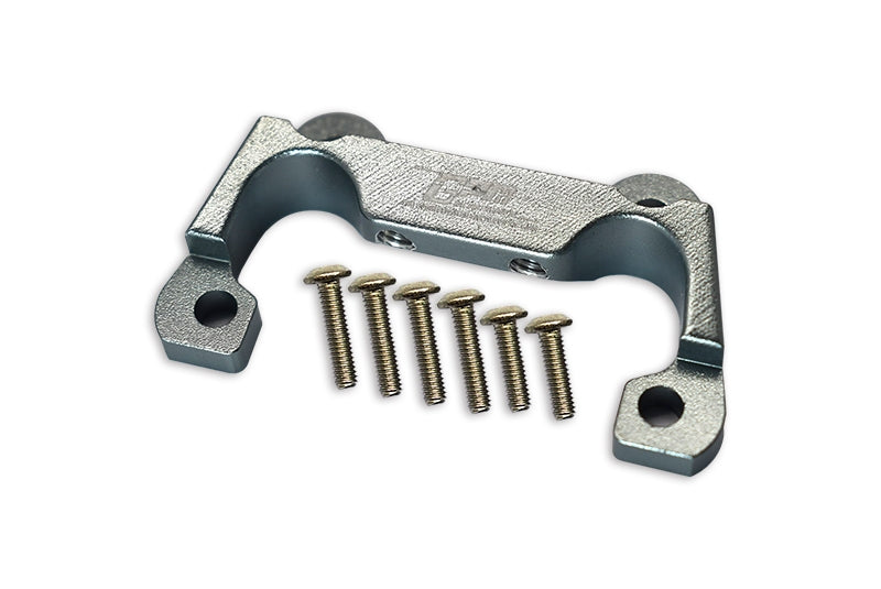 Losi 1:10 Lasernut U4 Tenacity LOS03028 / Tenacity DB Pro LOS03027V2 Upgrade Parts Aluminium Front Bumper Mount - 7Pc Set Gray Silver