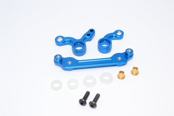 Tamiya M06 Aluminum Steering Assembly - 3Pcs Set Blue