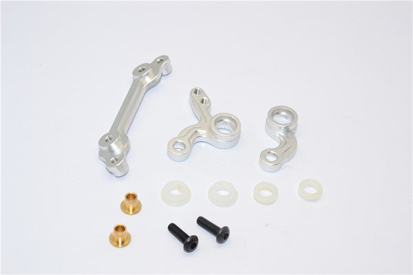 Tamiya M06 Aluminum Steering Assembly - 3Pcs Set Silver