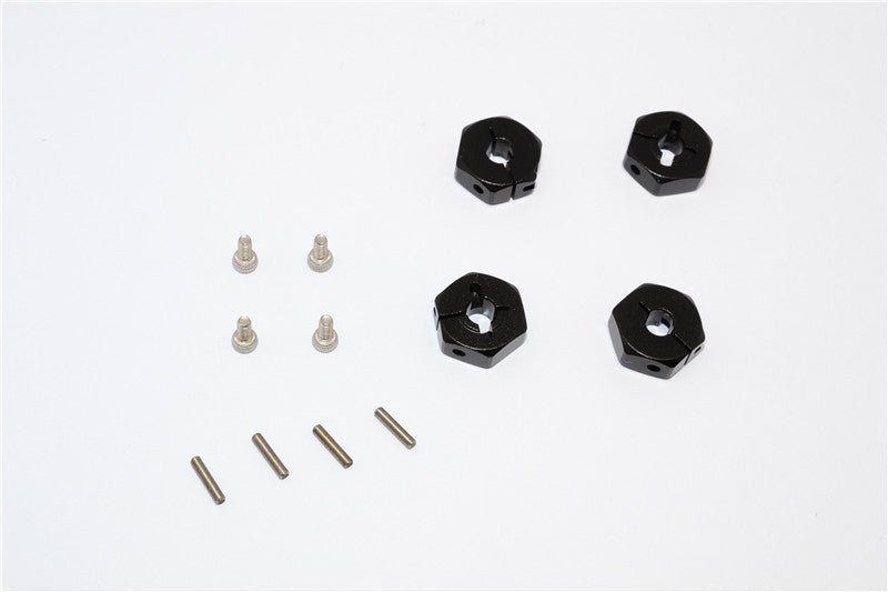 Team Losi Mini 8ight Aluminum Hex Adapter - 4Pcs Set Black