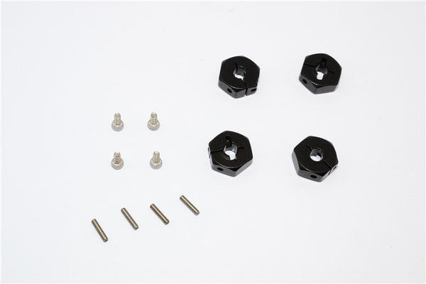 Team Losi Mini 8ight Aluminum Hex Adapter - 4Pcs Set Black