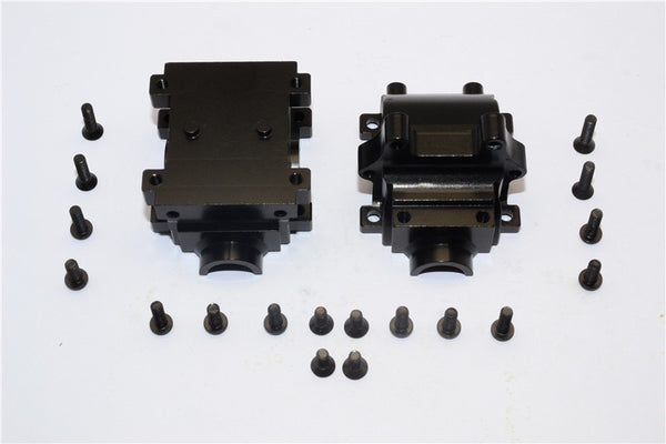 Team Losi Mini 8ight & 8ight-T Aluminum Rear Gear Box - 2Pcs Set Black
