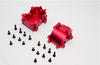 Team Losi Mini 8ight & 8ight-T Aluminum Rear Gear Box - 2Pcs Set Red