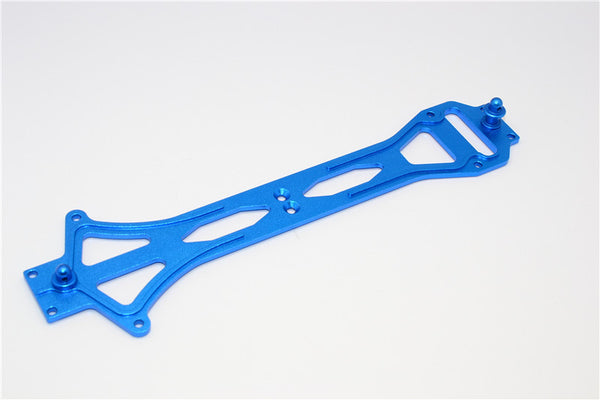 Team Losi Mini 8ight Aluminum Upper Deck With Posts - 3Pcs Blue