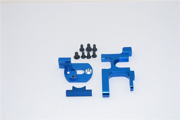 Team Losi Mini 8ight & 8ight-T Aluminum Motor Heat Sink Mount - 1 Set Blue
