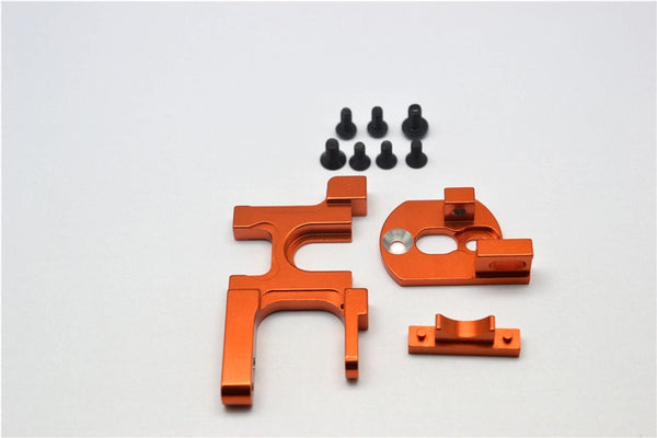 Team Losi Mini 8ight & 8ight-T Aluminum Motor Heat Sink Mount - 1 Set Orange