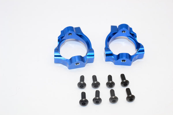 Team Losi Mini 8ight & 8ight-T Aluminum Front C-Hub - 1Pr Set Blue