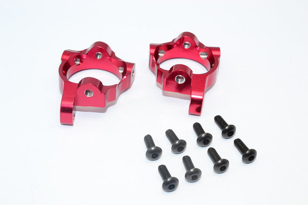 Team Losi Mini 8ight & 8ight-T Aluminum Front C-Hub - 1Pr Set Red