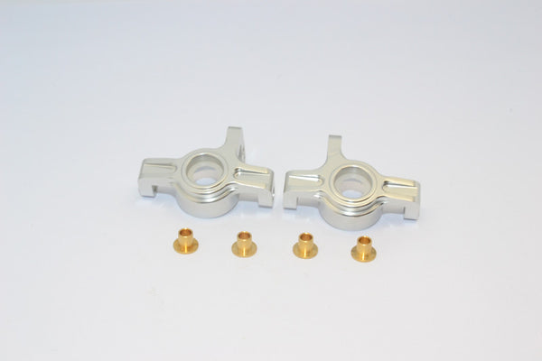 Team Losi Mini 8ight & 8ight-T Aluminum Front Knuckle Arm - 1Pr Set Silver