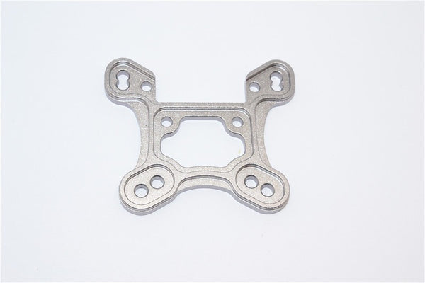 Team Losi Mini 8ight Aluminum Front Shock Tower (Thicker) - 1Pc Set Gray Silver