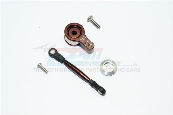 Team Losi Mini 8ight Buggy Aluminum Servo Saver With Steering Link - 1 Set Brown