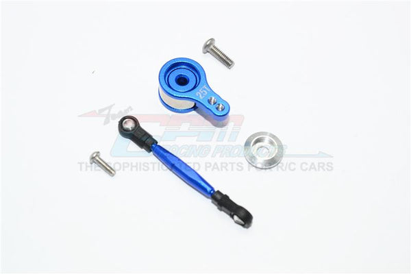 Team Losi Mini 8ight Buggy Aluminum Servo Saver With Steering Link - 1 Set Blue