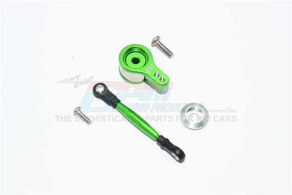 Team Losi Mini 8ight Buggy Aluminum Servo Saver With Steering Link - 1 Set Green