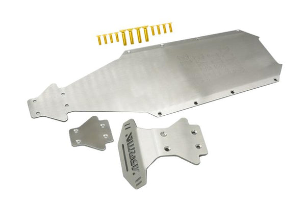 ARRMA 1/8 KRATON EXB ROLLER ARA106053 Stainless Steel Main Chassis With Bumper - 15Pc Set